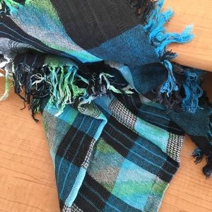 Plaid cotton scarf